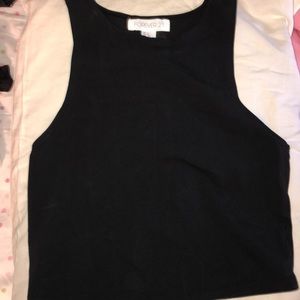 Black tank crop top
